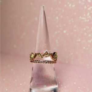 Peridot and Rose Gold Plating Size 6 Ring BP Brand